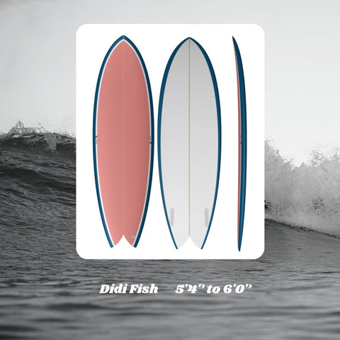 Didi Fish surfboard best for Montreal Habitat 67 quebec and canada
